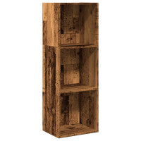 Produktbild för Bokhylla åldrat trä 40x30x114 cm konstruerat trä