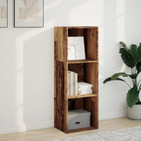 Produktbild för Bokhylla åldrat trä 40x30x114 cm konstruerat trä