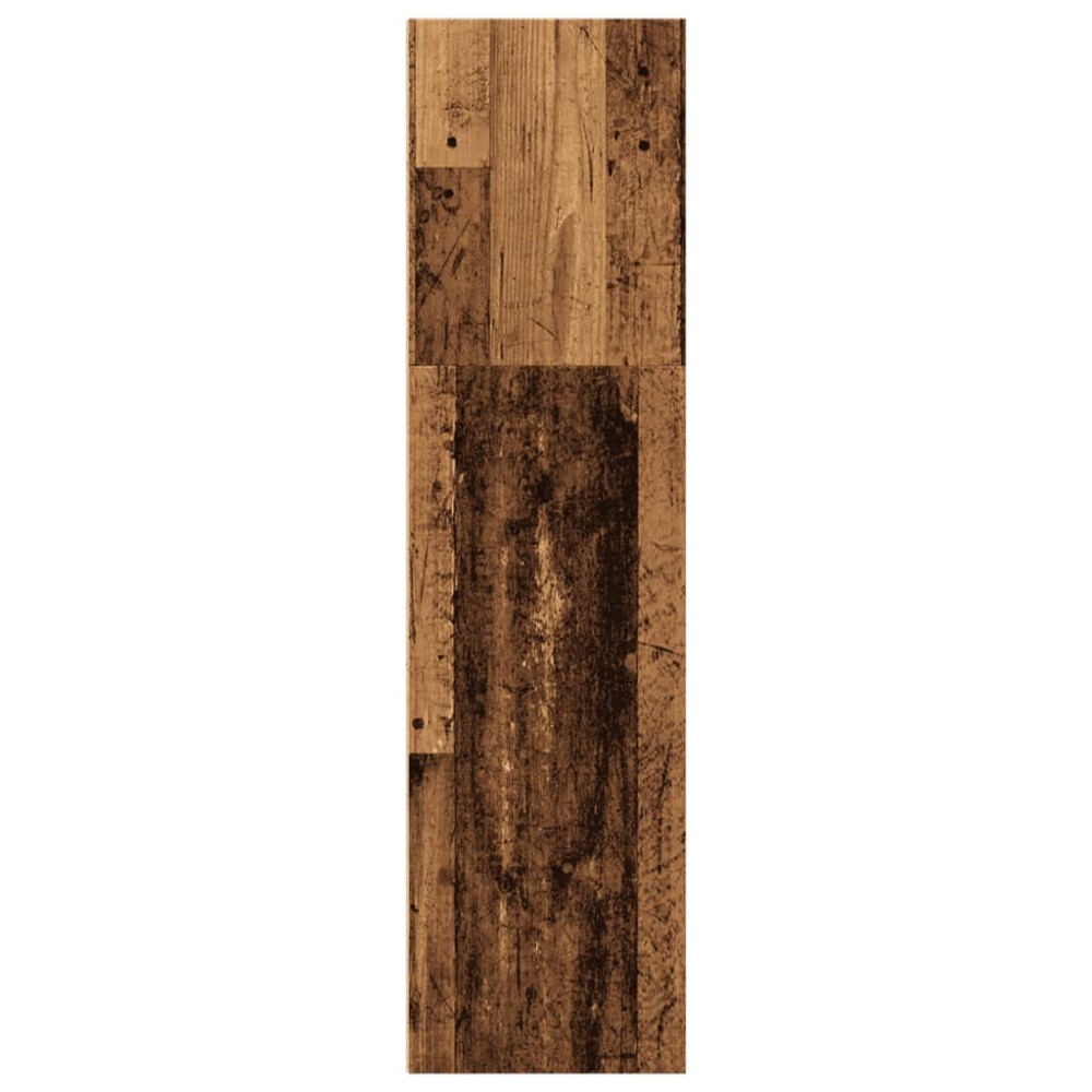 Produktbild för Bokhylla åldrat trä 40x30x114 cm konstruerat trä