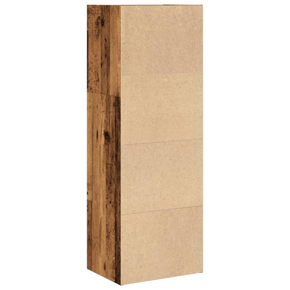 Produktbild för Bokhylla åldrat trä 40x30x114 cm konstruerat trä