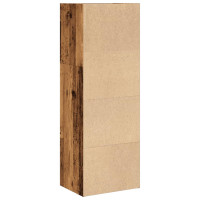 Produktbild för Bokhylla åldrat trä 40x30x114 cm konstruerat trä