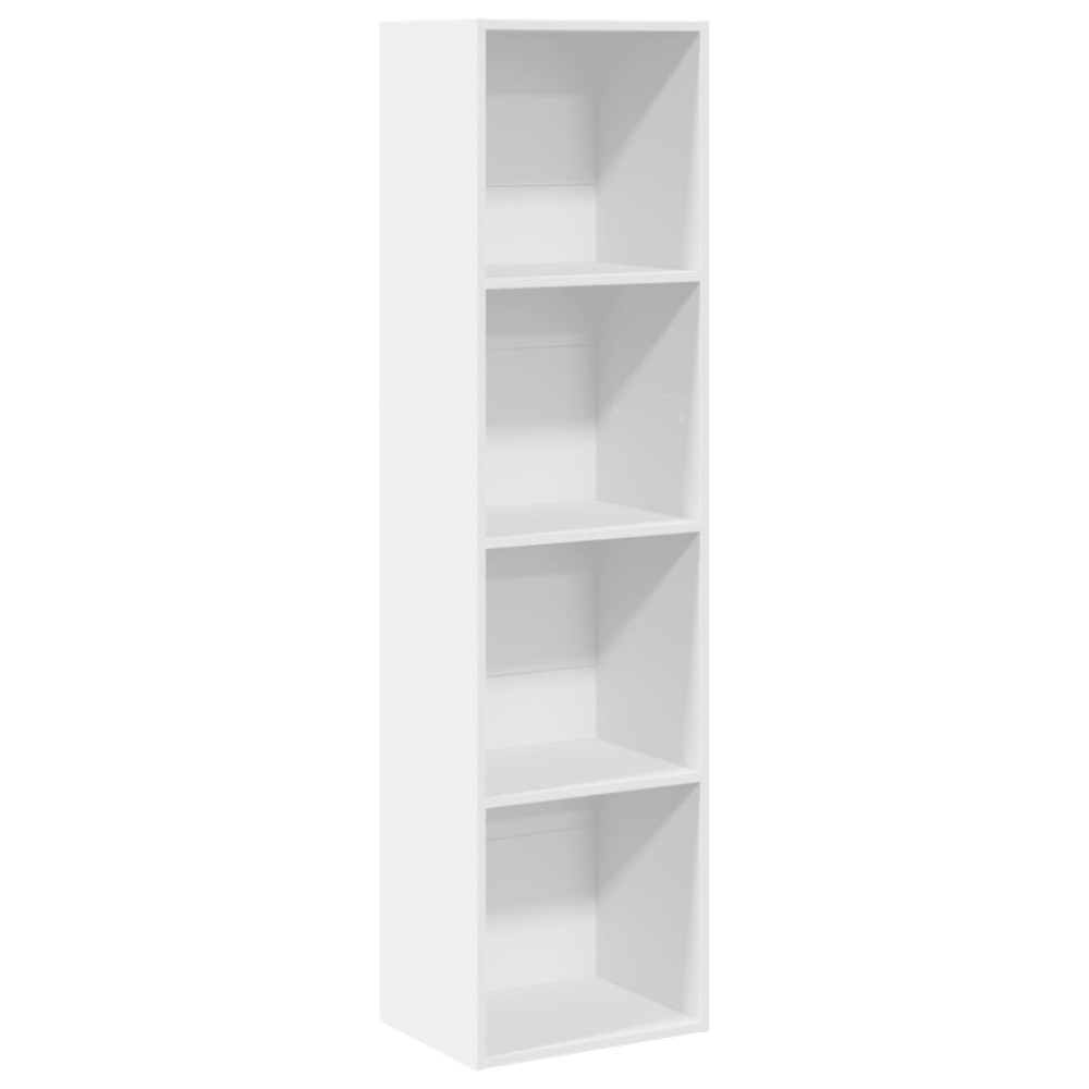 Produktbild för Bokhylla vit 40x30x152 cm konstruerat trä