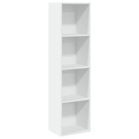 Produktbild för Bokhylla vit 40x30x152 cm konstruerat trä
