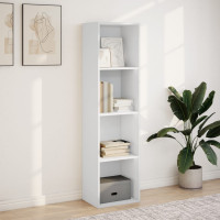 Produktbild för Bokhylla vit 40x30x152 cm konstruerat trä