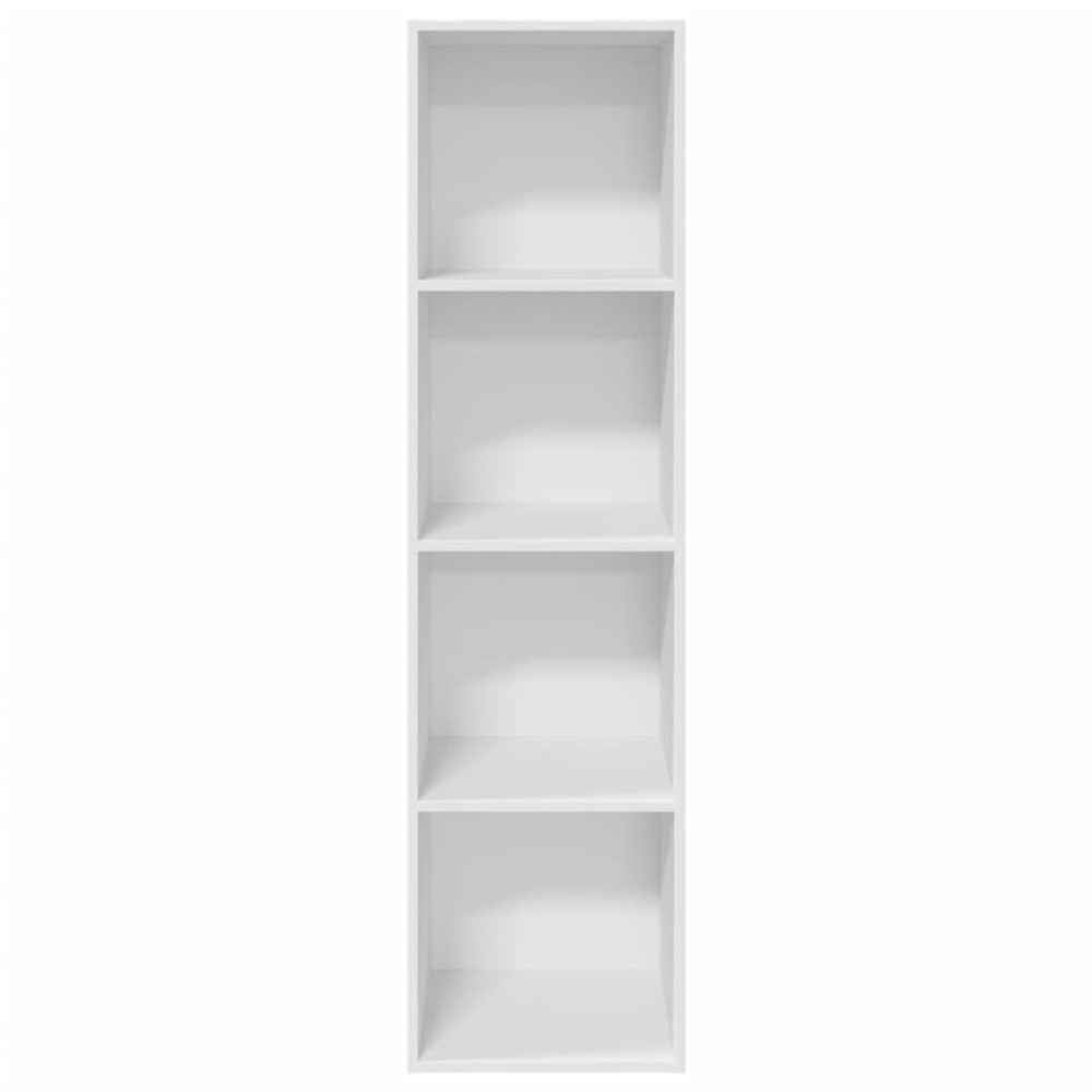 Produktbild för Bokhylla vit 40x30x152 cm konstruerat trä