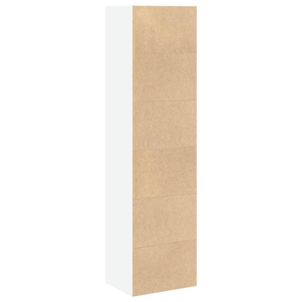 Produktbild för Bokhylla vit 40x30x152 cm konstruerat trä