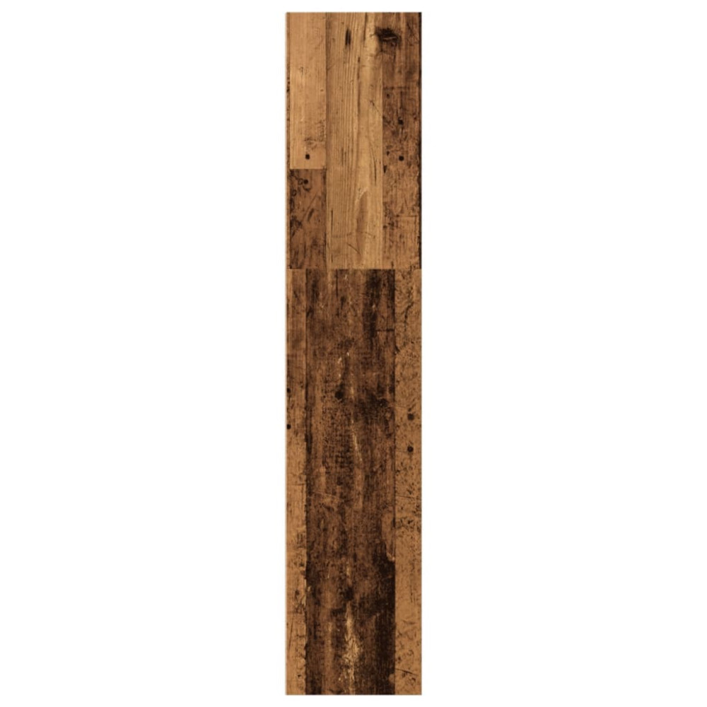 Produktbild för Bokhylla åldrat trä 40x30x152 cm konstruerat trä