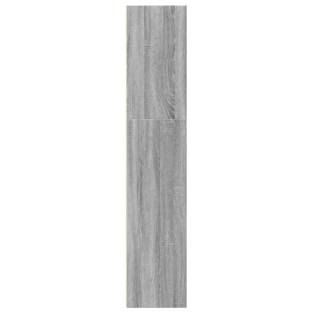 Produktbild för Bokhylla grå sonoma 40x30x152 cm konstruerat trä