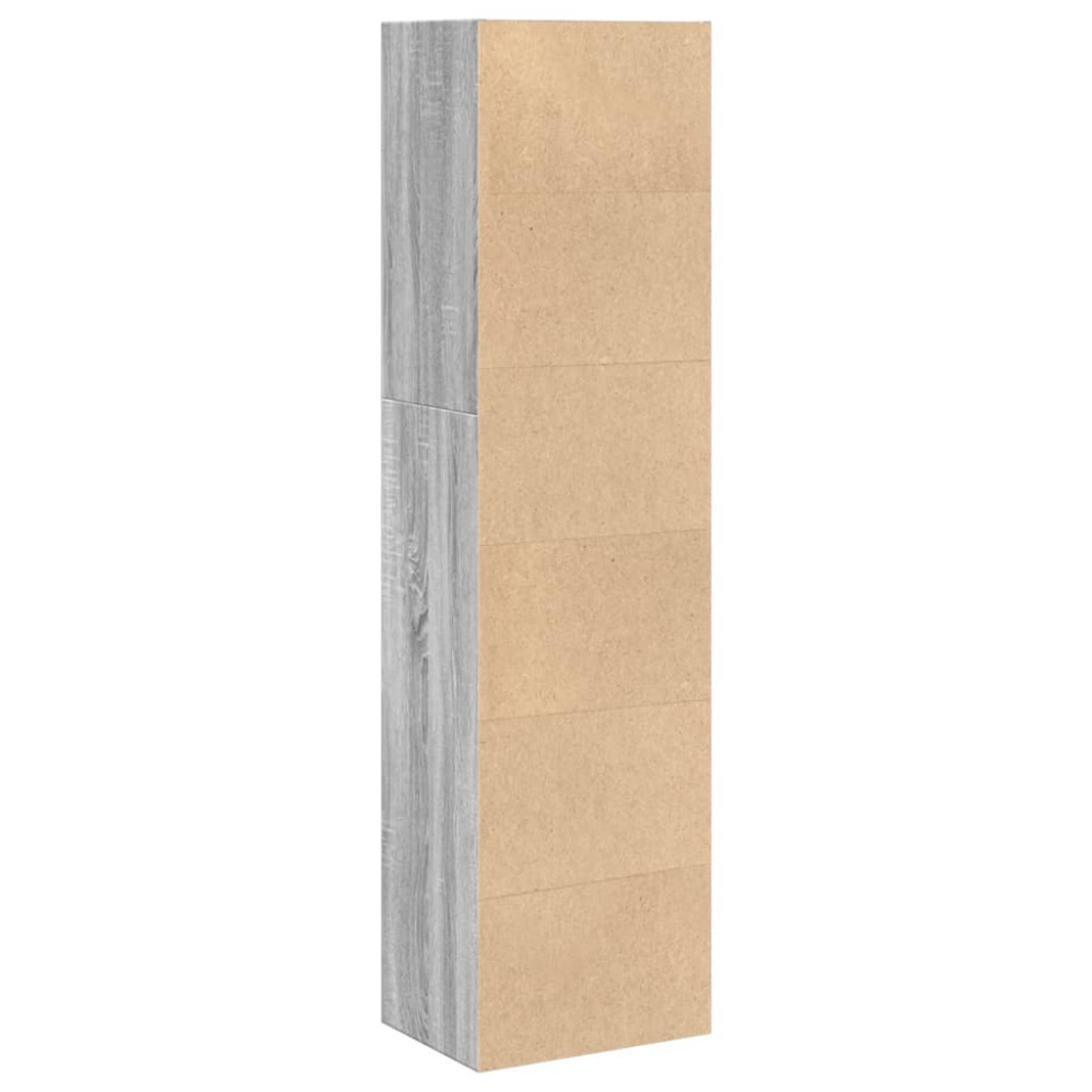 Produktbild för Bokhylla grå sonoma 40x30x152 cm konstruerat trä