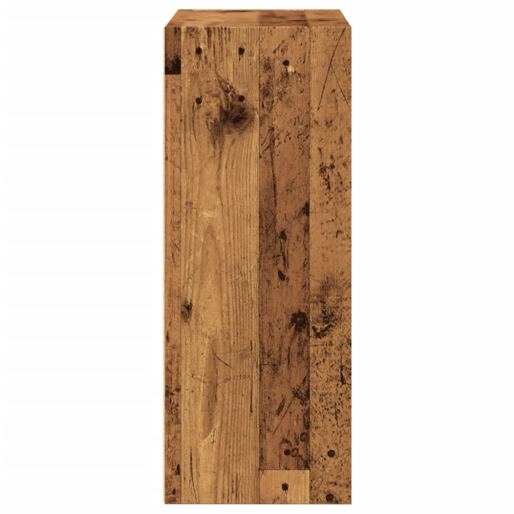 Produktbild för Bokhylla åldrat trä 60x30x77 cm konstruerat trä