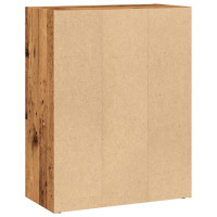 Produktbild för Bokhylla åldrat trä 60x30x77 cm konstruerat trä