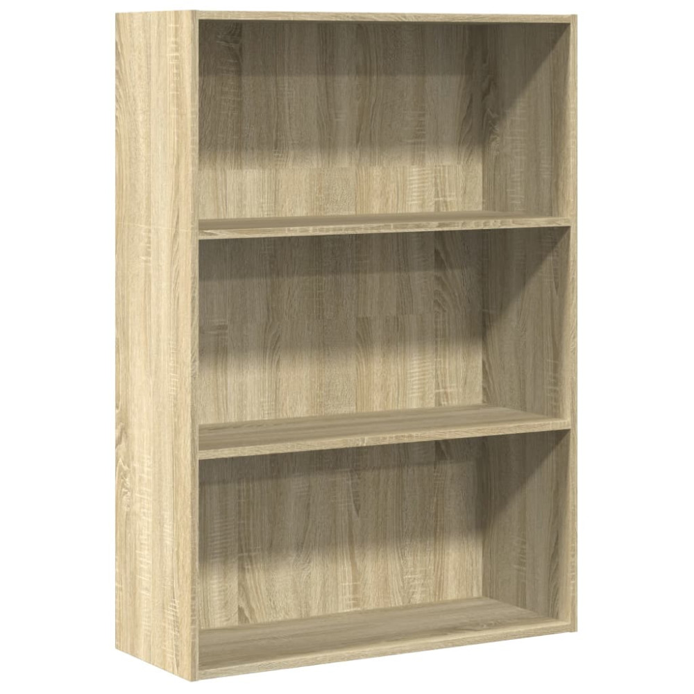 Produktbild för Bokhylla sonoma-ek 80x30x114 cm konstruerat trä