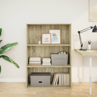Produktbild för Bokhylla sonoma-ek 80x30x114 cm konstruerat trä