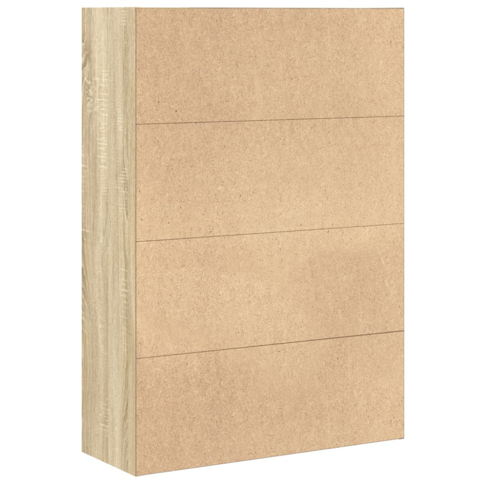 Produktbild för Bokhylla sonoma-ek 80x30x114 cm konstruerat trä