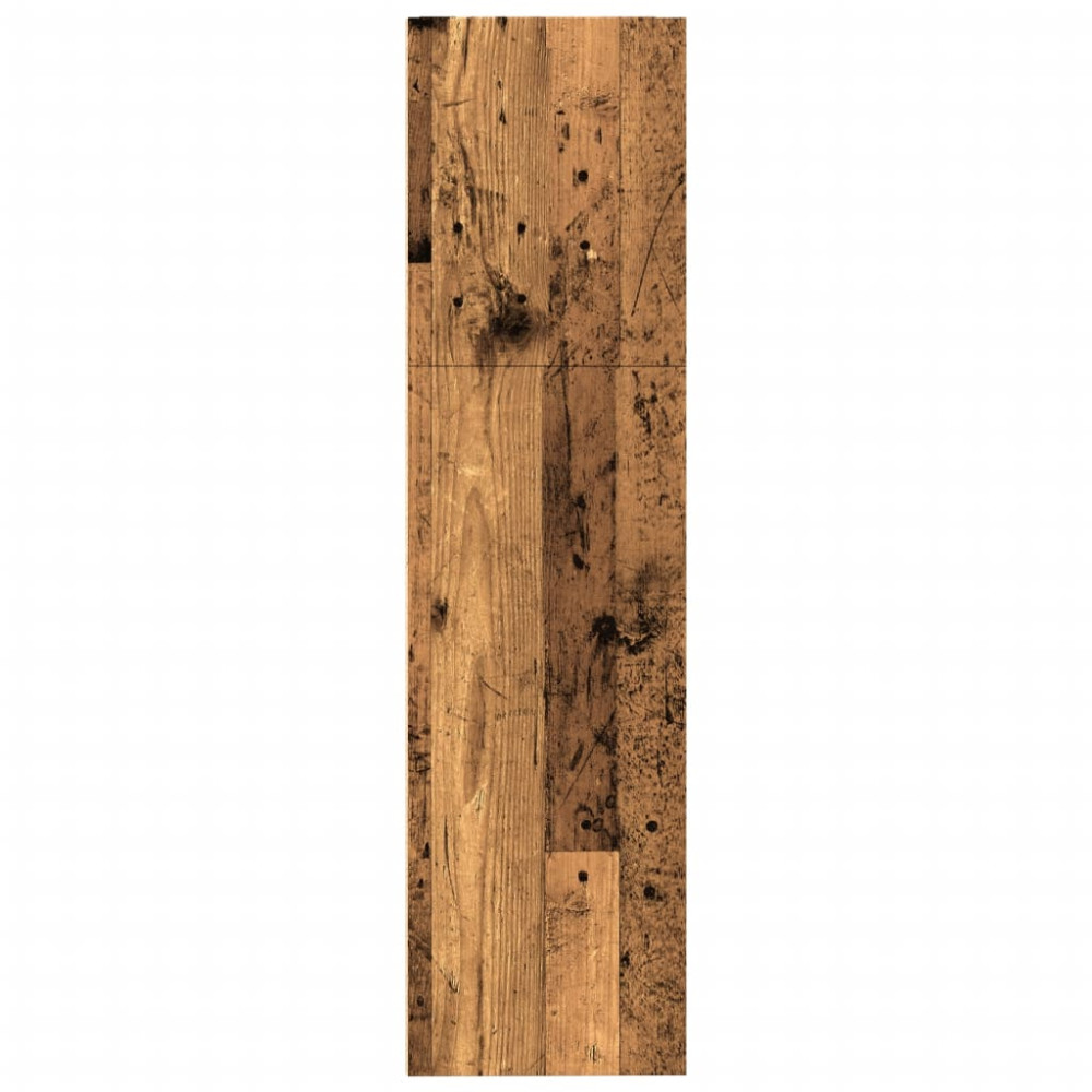 Produktbild för Bokhylla åldrat trä 80x30x114 cm konstruerat trä