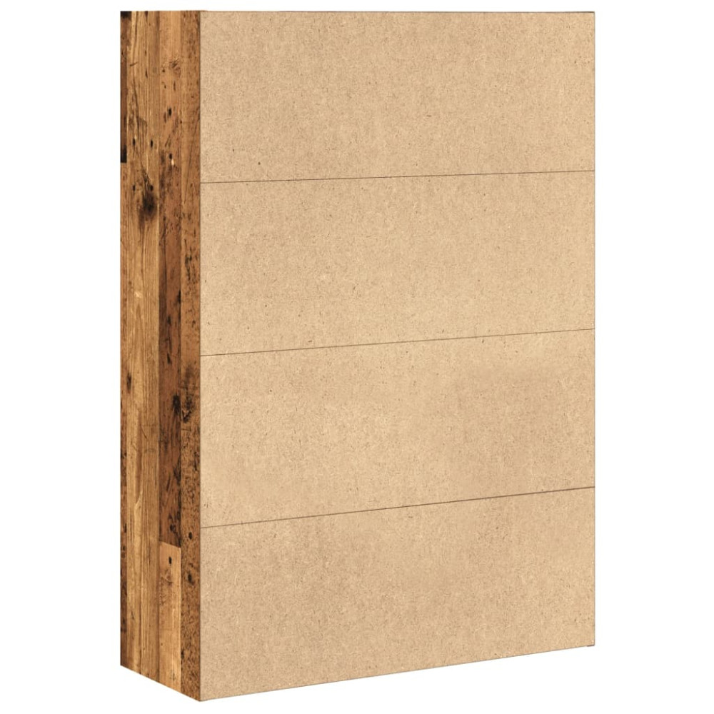 Produktbild för Bokhylla åldrat trä 80x30x114 cm konstruerat trä