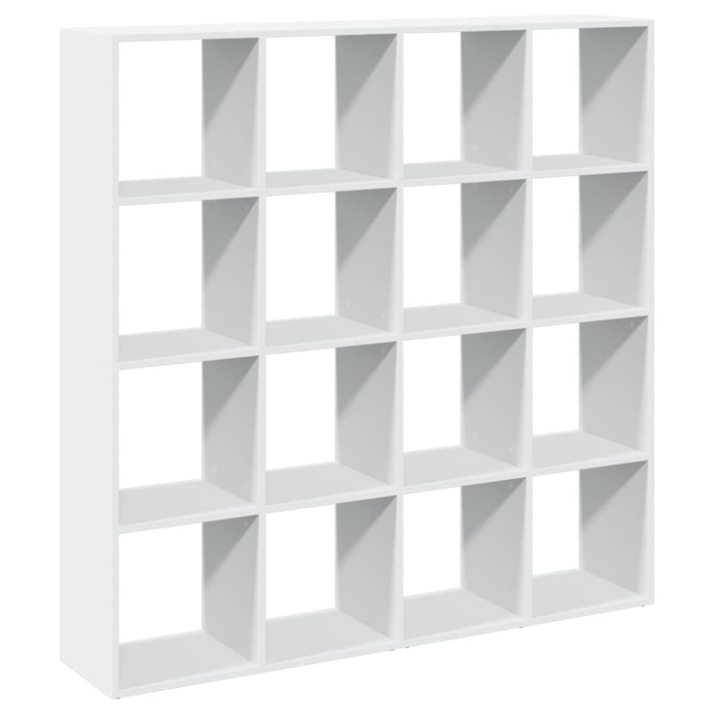 Produktbild för Bokhylla vit 137,5x29x137,5 cm konstruerat trä