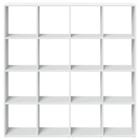Produktbild för Bokhylla vit 137,5x29x137,5 cm konstruerat trä