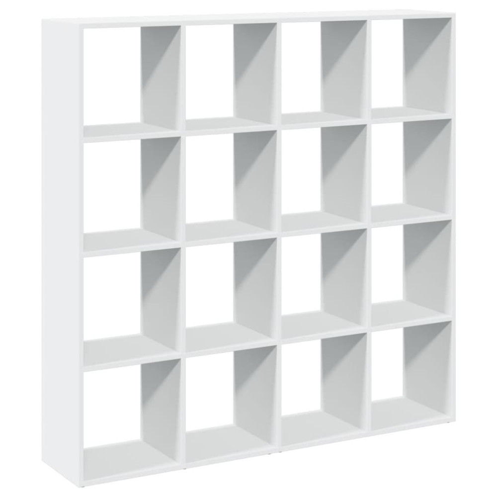 Produktbild för Bokhylla vit 137,5x29x137,5 cm konstruerat trä