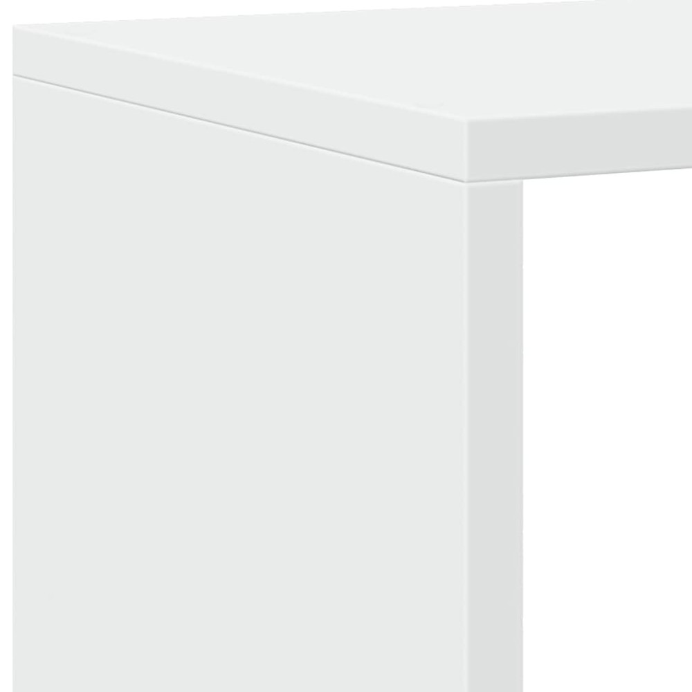 Produktbild för Bokhylla vit 137,5x29x137,5 cm konstruerat trä