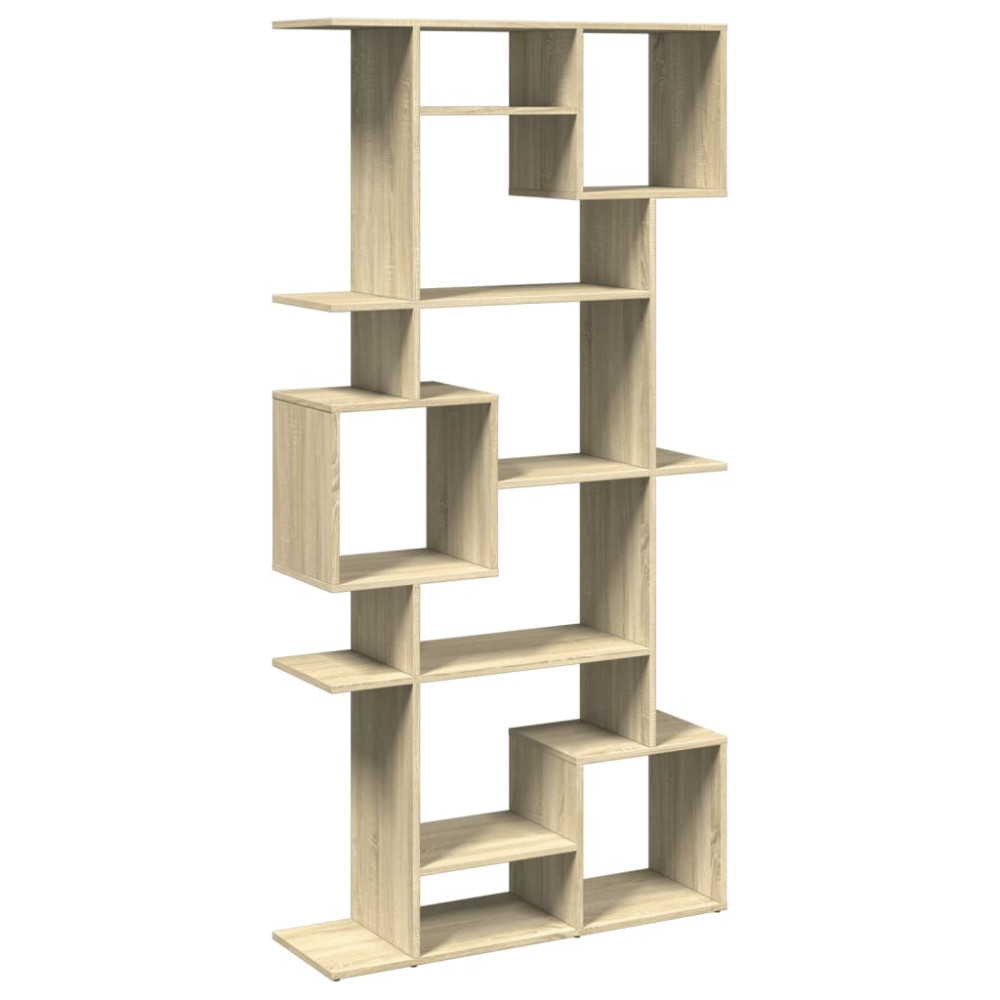 Produktbild för Bokhylla sonoma-ek 92x29x188 cm konstruerat trä