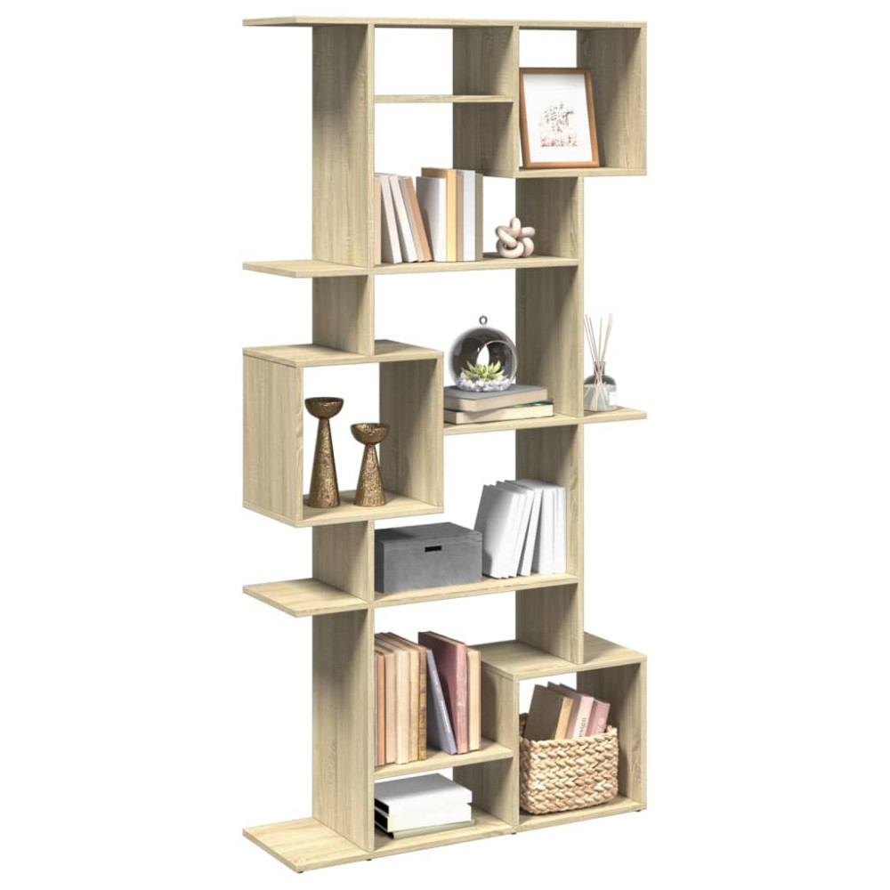 Produktbild för Bokhylla sonoma-ek 92x29x188 cm konstruerat trä