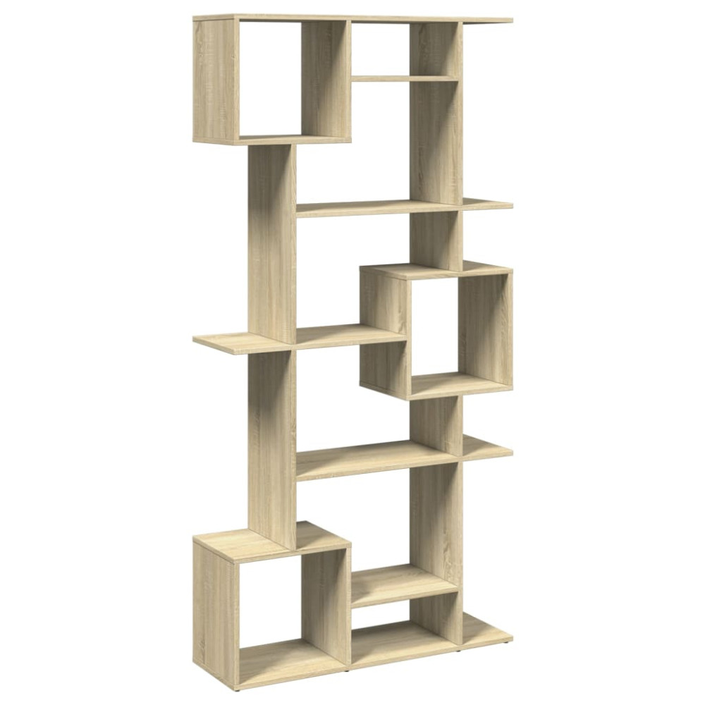 Produktbild för Bokhylla sonoma-ek 92x29x188 cm konstruerat trä