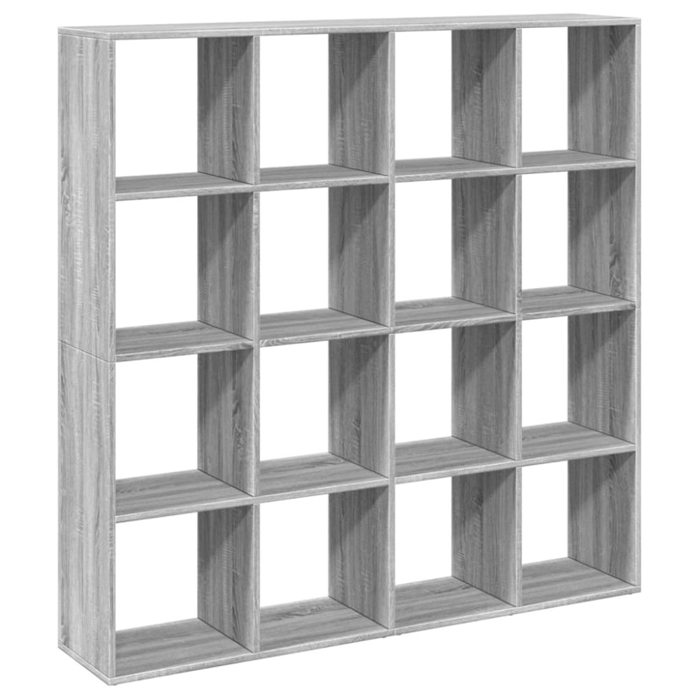 Produktbild för Bokhylla grå sonoma 137,5x29x137,5 cm konstruerat trä