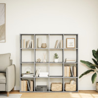 Produktbild för Bokhylla grå sonoma 137,5x29x137,5 cm konstruerat trä