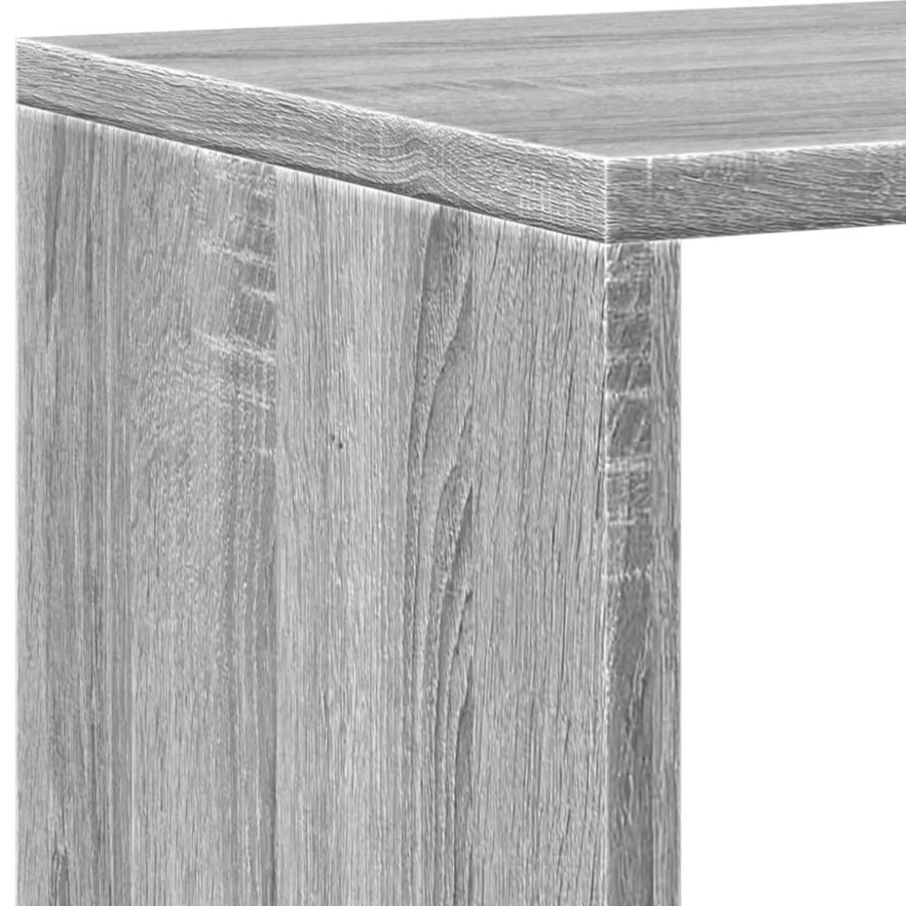 Produktbild för Bokhylla grå sonoma 137,5x29x137,5 cm konstruerat trä