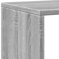 Produktbild för Bokhylla grå sonoma 137,5x29x137,5 cm konstruerat trä