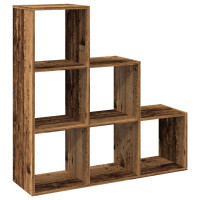 Produktbild för Bokhylla/Rumsavdelare 3 hyllplan 99x29x99 cm konstruerat trä