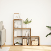 Produktbild för Bokhylla/Rumsavdelare 3 hyllplan 99x29x99 cm konstruerat trä