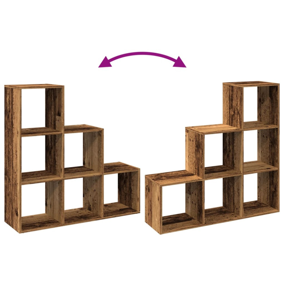 Produktbild för Bokhylla/Rumsavdelare 3 hyllplan 99x29x99 cm konstruerat trä