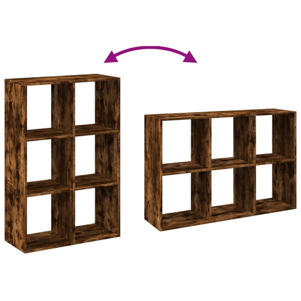 Produktbild för Bokhylla/Rumsavdelare 69,5x29x103,5 cm konstruerat trä