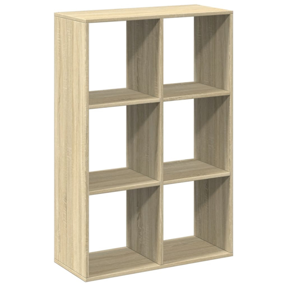 Produktbild för Bokhylla/Rumsavdelare sonoma-ek 69,5x29x103,5cm konstruerat trä