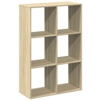 Produktbild för Bokhylla/Rumsavdelare sonoma-ek 69,5x29x103,5cm konstruerat trä