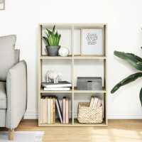 Produktbild för Bokhylla/Rumsavdelare sonoma-ek 69,5x29x103,5cm konstruerat trä