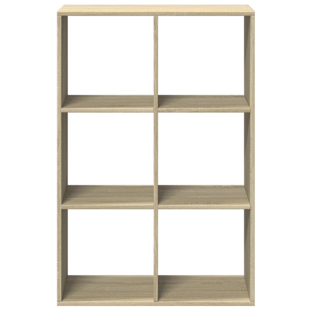 Produktbild för Bokhylla/Rumsavdelare sonoma-ek 69,5x29x103,5cm konstruerat trä