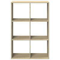 Produktbild för Bokhylla/Rumsavdelare sonoma-ek 69,5x29x103,5cm konstruerat trä