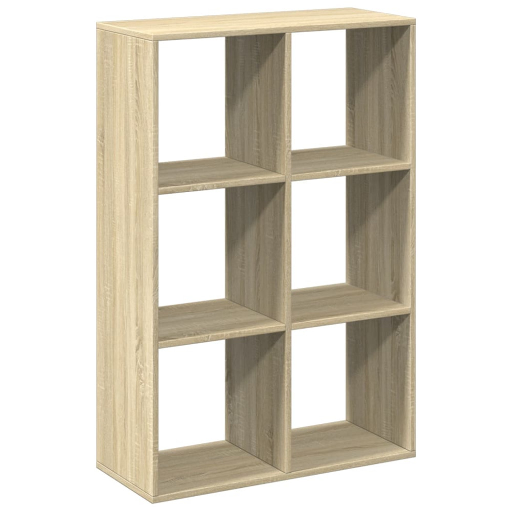 Produktbild för Bokhylla/Rumsavdelare sonoma-ek 69,5x29x103,5cm konstruerat trä