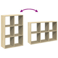 Produktbild för Bokhylla/Rumsavdelare sonoma-ek 69,5x29x103,5cm konstruerat trä