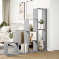 Produktbild för Bokhylla/Rumsavdelare 4 hyllor 143,5x29x143,5cm konstruerat trä