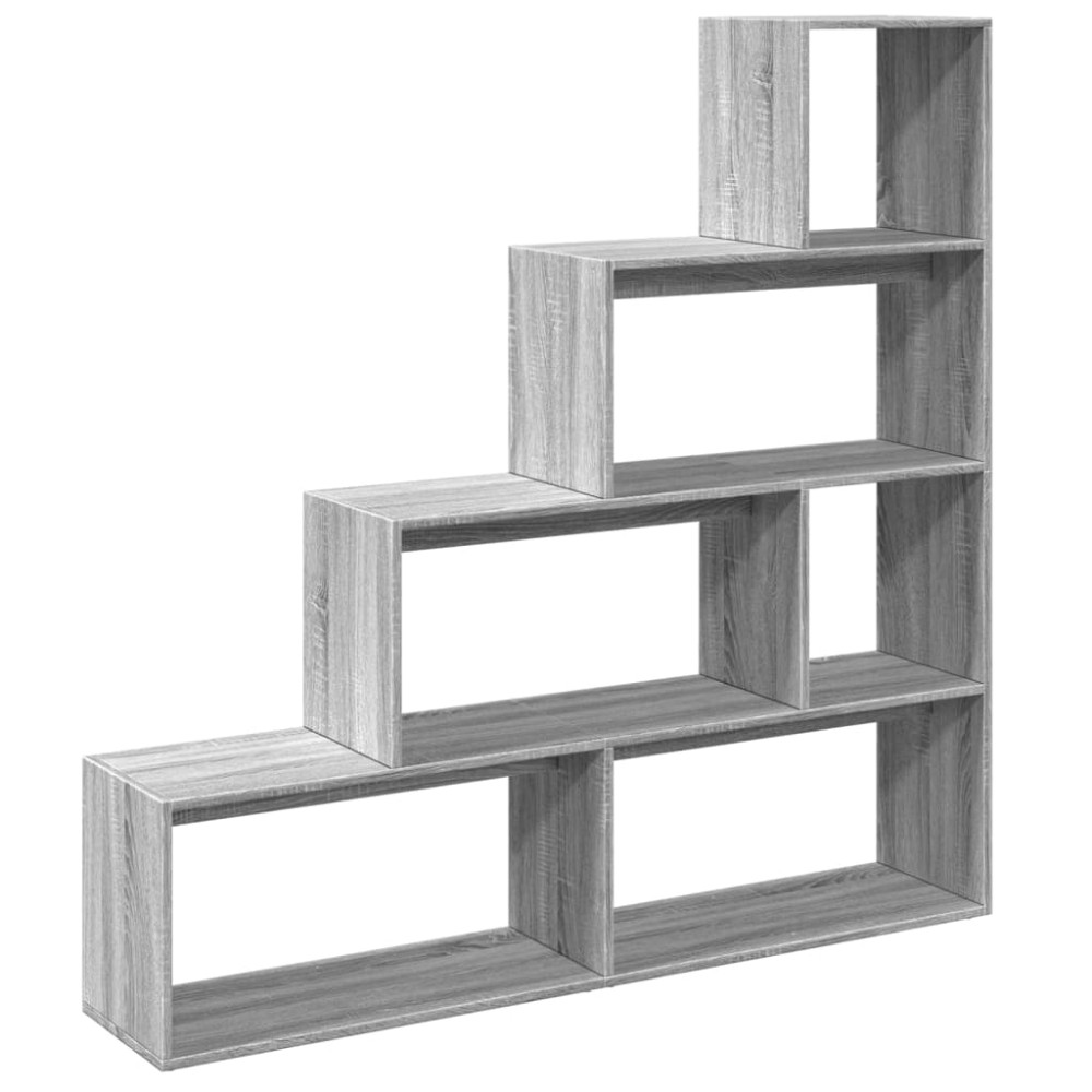 Produktbild för Bokhylla/Rumsavdelare 4 hyllor 143,5x29x143,5cm konstruerat trä