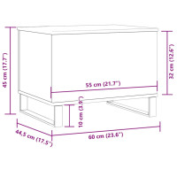 Produktbild för Soffbord artisan ek 60x44,5x45 cm konstruerat trä