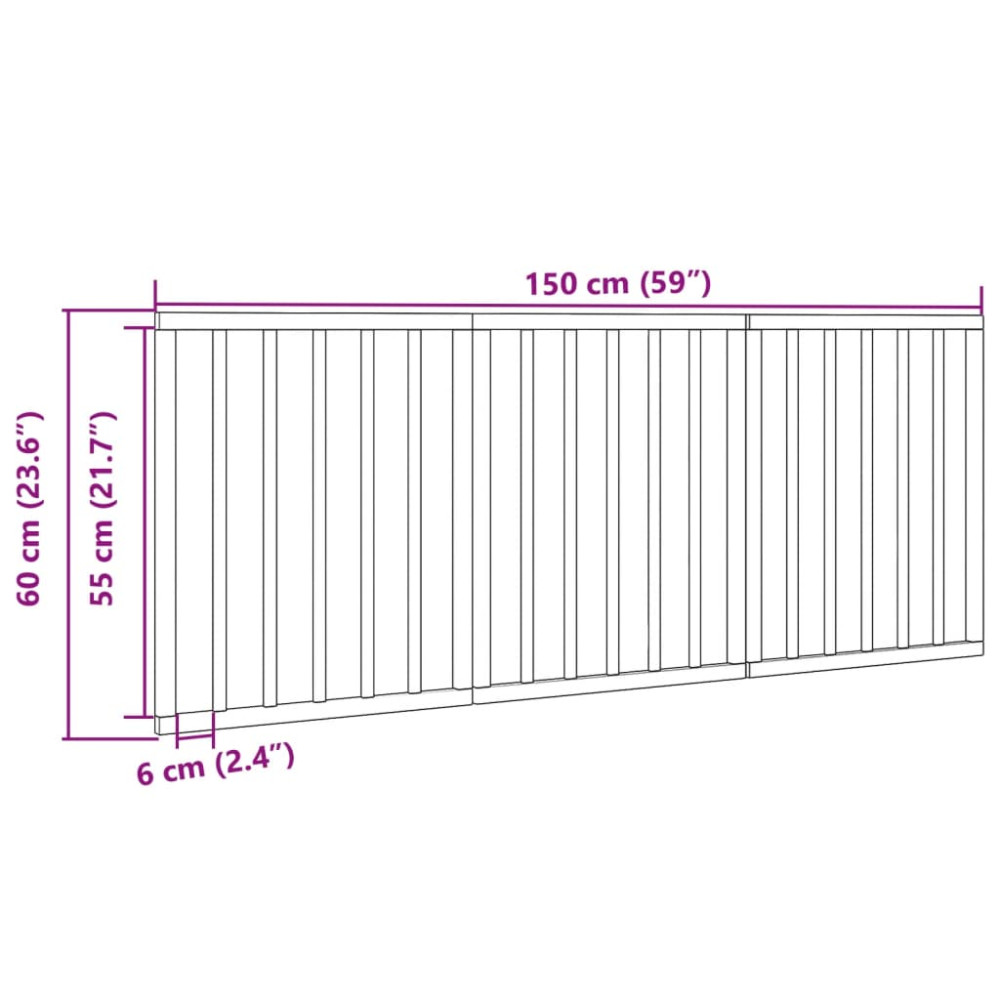 Produktbild för Hundgrind hopfällbar 3 paneler brun 150 cm poppel