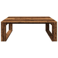 Produktbild för Soffbord åldrat trä 100x100x35 cm konstruerat trä