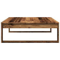 Produktbild för Soffbord åldrat trä 100x100x35 cm konstruerat trä