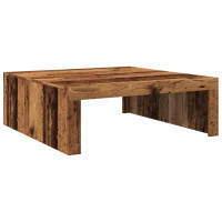 Produktbild för Soffbord åldrat trä 100x100x35 cm konstruerat trä