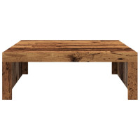 Produktbild för Soffbord åldrat trä 100x100x35 cm konstruerat trä